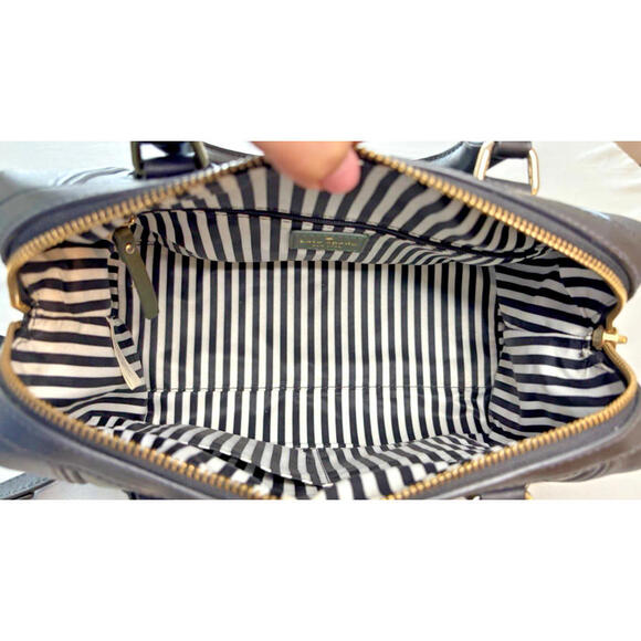 Kate Spade Gr/Bk Hudson Street Blake Cruiser Convertible Satchel Purse Bag EUC - Picture 5 of 6